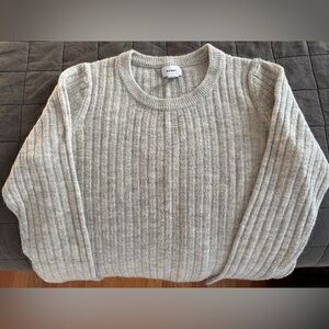Old Navy Ribbed Crewneck Sweater in Heather Gray